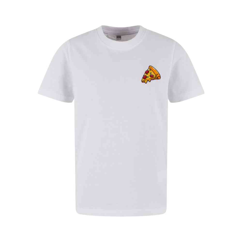 Mister Tee - Pizza Love EMB Kinder Tshirt - Wit